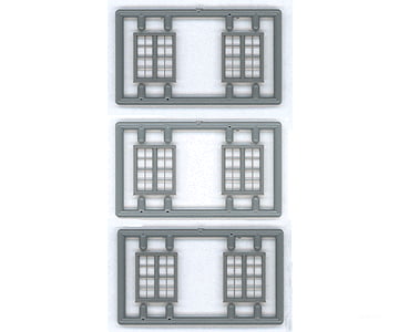 Tichy Train Group N 2517 Windows - Double Hung Pkg(6) -- 4/4 Double; Scale 64 X 80 (Fits .45 .53