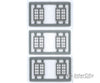 Tichy Train Group N 2517 Windows - Double Hung Pkg(6) -- 4/4 Double; Scale 64 X 80 (Fits .45 .53