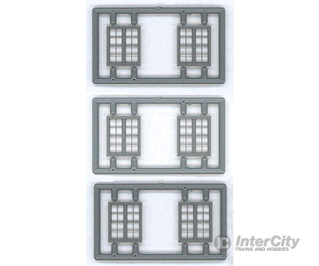 Tichy Train Group N 2517 Windows - Double Hung Pkg(6) -- 4/4 Double; Scale 64 X 80 (Fits .45 .53