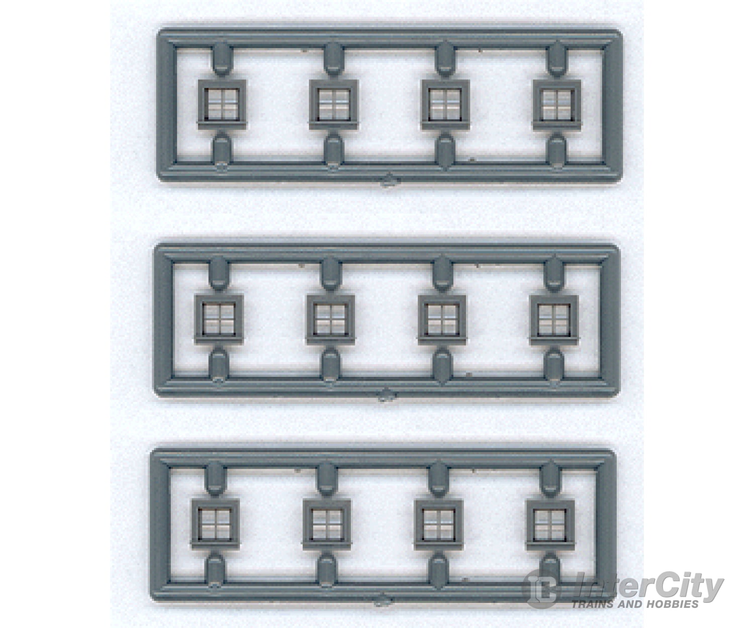 Tichy Train Group N 2518 Windows - Pkg(12) -- 4 Pane For Work Cars; 24 X (Fts .185 Opening) Scratch