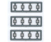 Tichy Train Group N 2518 Windows - Pkg(12) -- 4 Pane For Work Cars; 24 X (Fts .185 Opening) Scratch