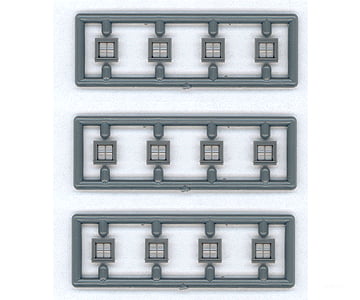 Tichy Train Group N 2518 Windows - Pkg(12) -- 4 Pane For Work Cars; 24 X (Fts .185 Opening) Scratch
