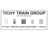 Tichy Train Group 2522 80-Piece Window & Door Assortment - Scratch Building Supplies
