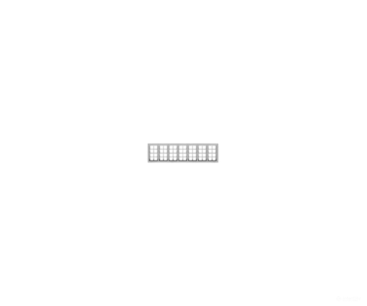 Tichy Train Group N 2528 4/4 7-Unit Window -- Plastic pkg(3) - Scratch Building Supplies
