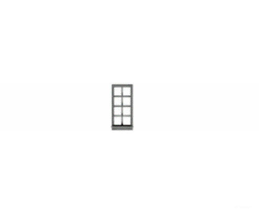 Tichy Train Group N 2541 4-4 Double-Hung Window With Glazing -- 26 X 63 Scale (Fits .20 .435