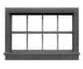 Tichy Train Group 2544 Eight-Pane Window With Precut Glazing -- 50 X 32 Scale .35 .23 Opening