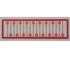 Tichy Train Group N 2612 Modern Post 1954 Stop Signs -- Pkg(18) Scenery Details