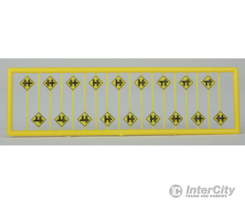 Tichy Train Group N 2614 Highway Grade Crossing Location Warning Signs -- Pkg(18) Scenery Details