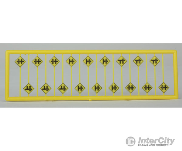 Tichy Train Group N 2614 Highway Grade Crossing Location Warning Signs -- Pkg(18) Scenery Details