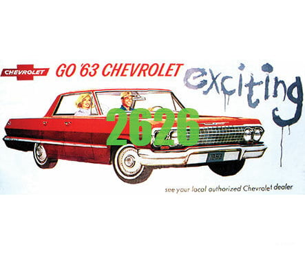 Tichy Train Group 2626 63 Chevrolet Exciting Billboard - Kit Scenery Details
