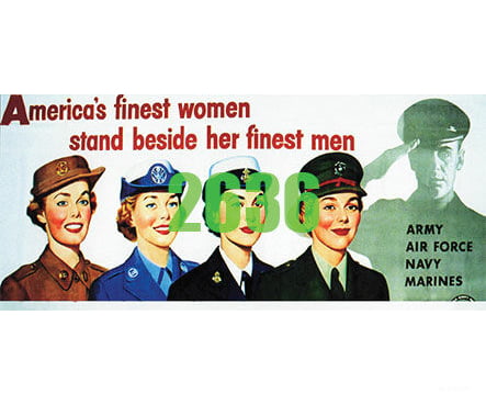 Tichy Train Group 2636 Americas Service Women Billboard - Kit Scenery Details