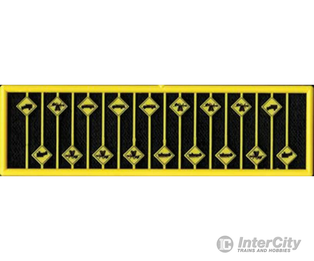 Tichy Train Group N 2685 Firehouse And Low Vehicle Warning Signs -- 18 Signs: 8 Drag 6 4 Truck