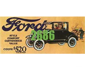 Tichy Train Group 2686 Ford Model T Billboard - Kit Scenery Details