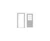 Tichy Train Group 2041 Door & Frame -- 6-Lite pkg(2) - Scratch Building Supplies