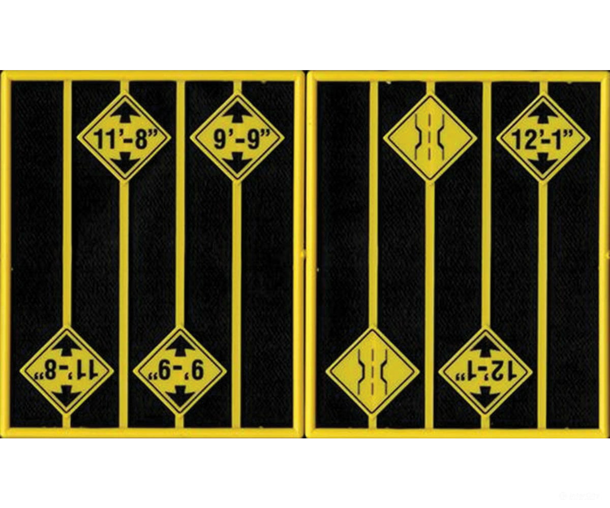 Tichy Train Group 2083 Bridge Clearance Warning Signs -- 8 2 Each Of 4 Styles Scenery Details
