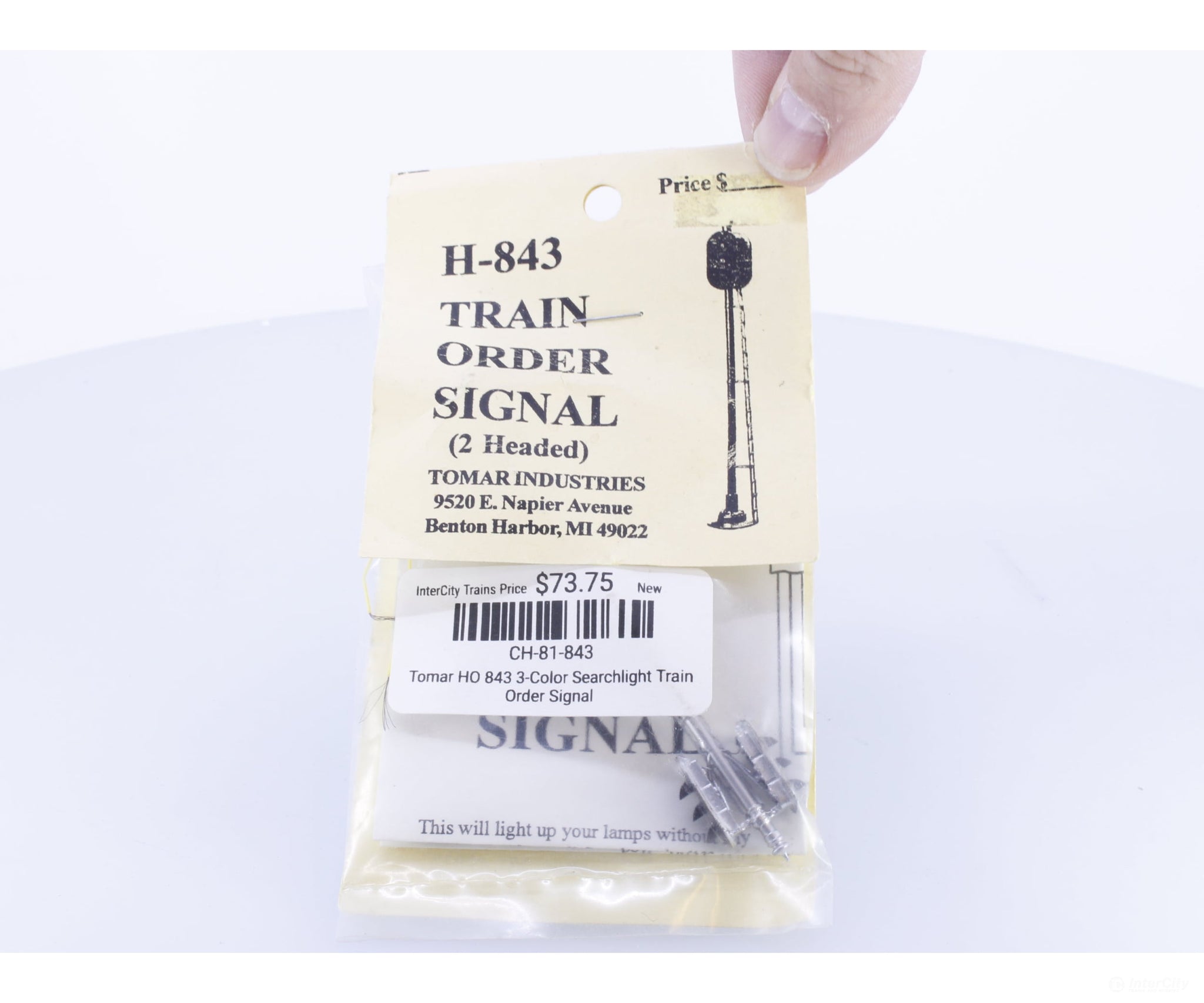 Tomar HO 843 3-Color Searchlight Train Order Signal - Signals & Catenary