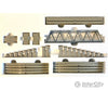 Tomix N Rail Set Bridge Approach (Track Layout C) (Missing 1 Riser) Tunnels & Bridges