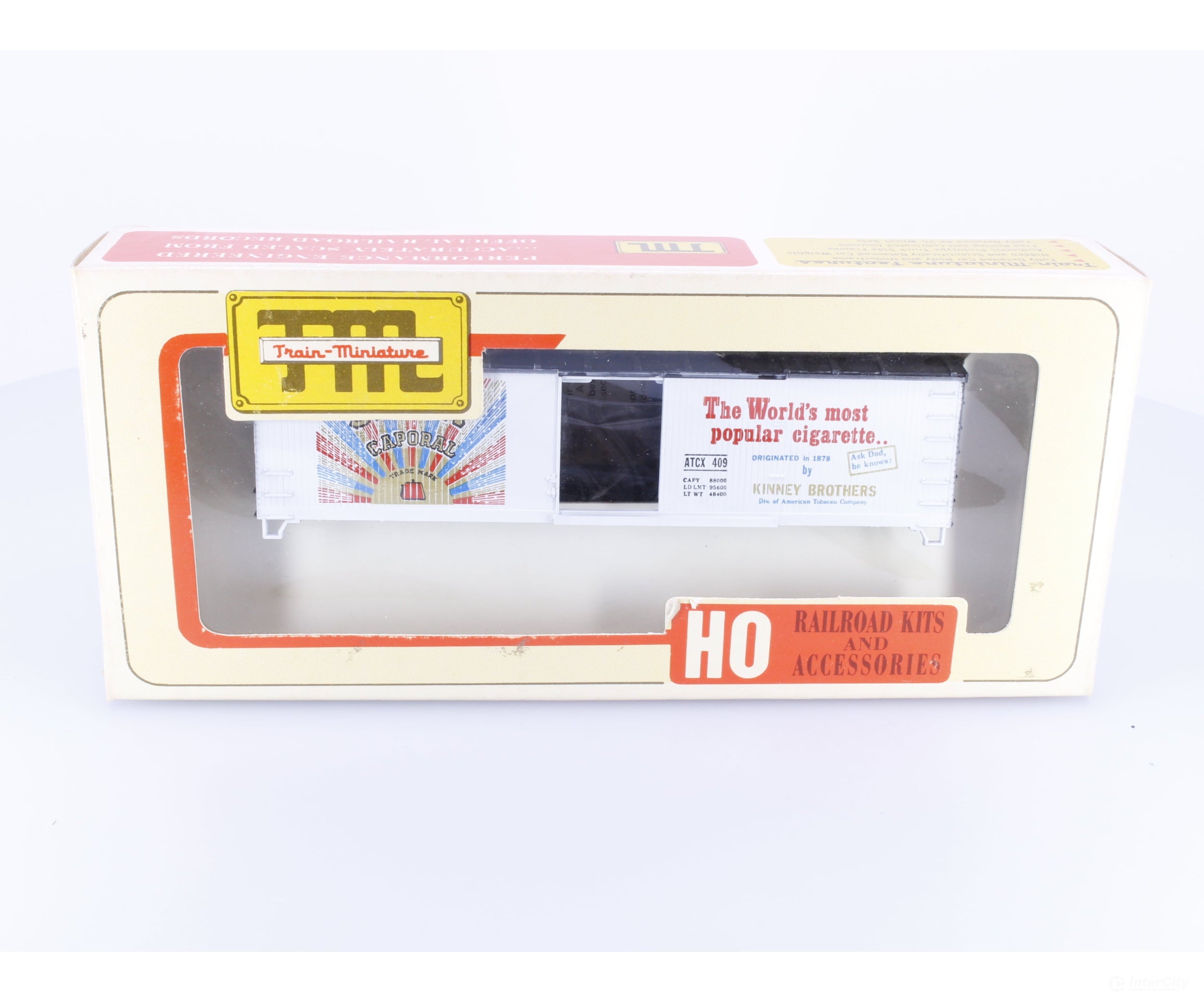 Train Miniature 2224 HO 40’ Single Door Boxcar Kit Sweet Caporal (ATCX) 409 - Freight Cars