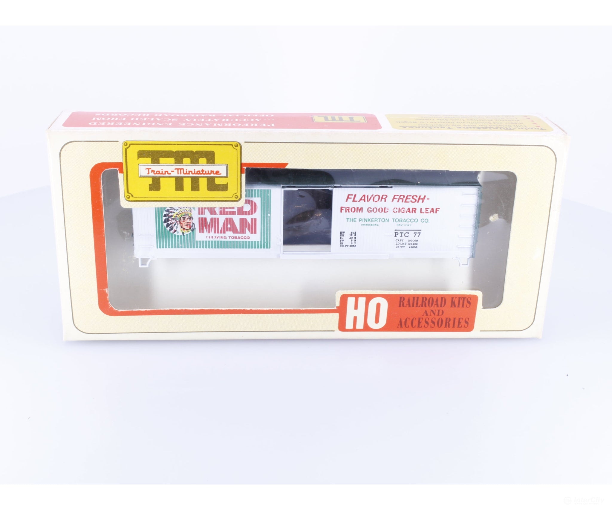 Train Miniature 2255 HO 40’ Single Door Boxcar Kit Red Man (PTC) 77 - Freight Cars