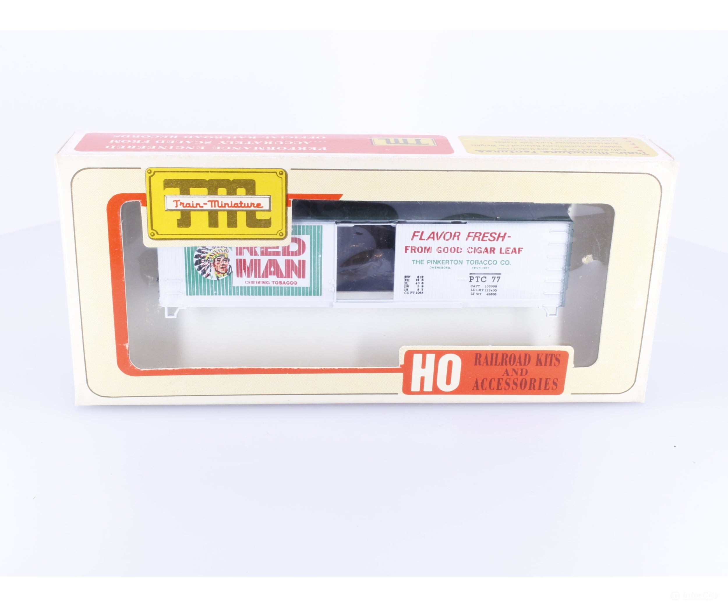 Train Miniature 2255 HO 40’ Single Door Boxcar Kit Red Man (PTC) 77 - Freight Cars