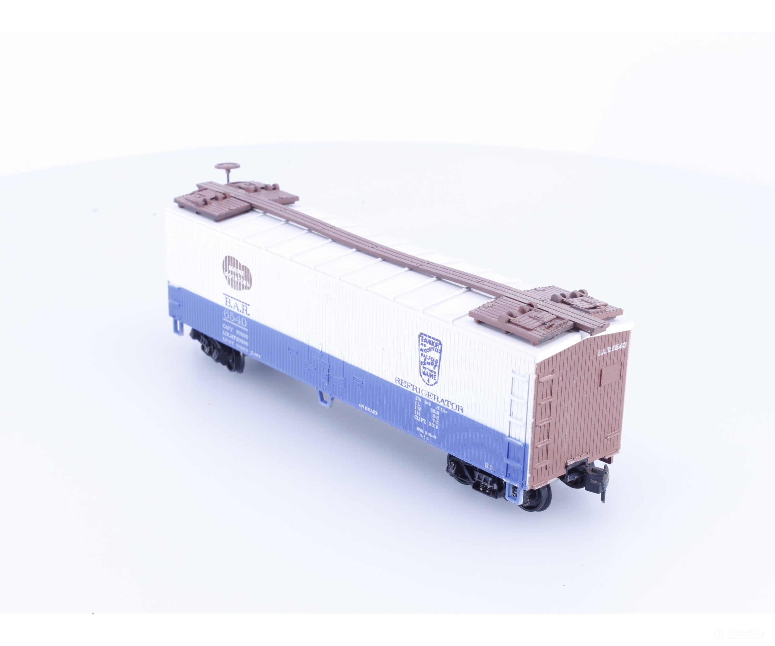 Train Miniature 8050 HO 40’ Single Door Boxcar Bangor & Aroostook (BAR) 6540 - Freight Cars