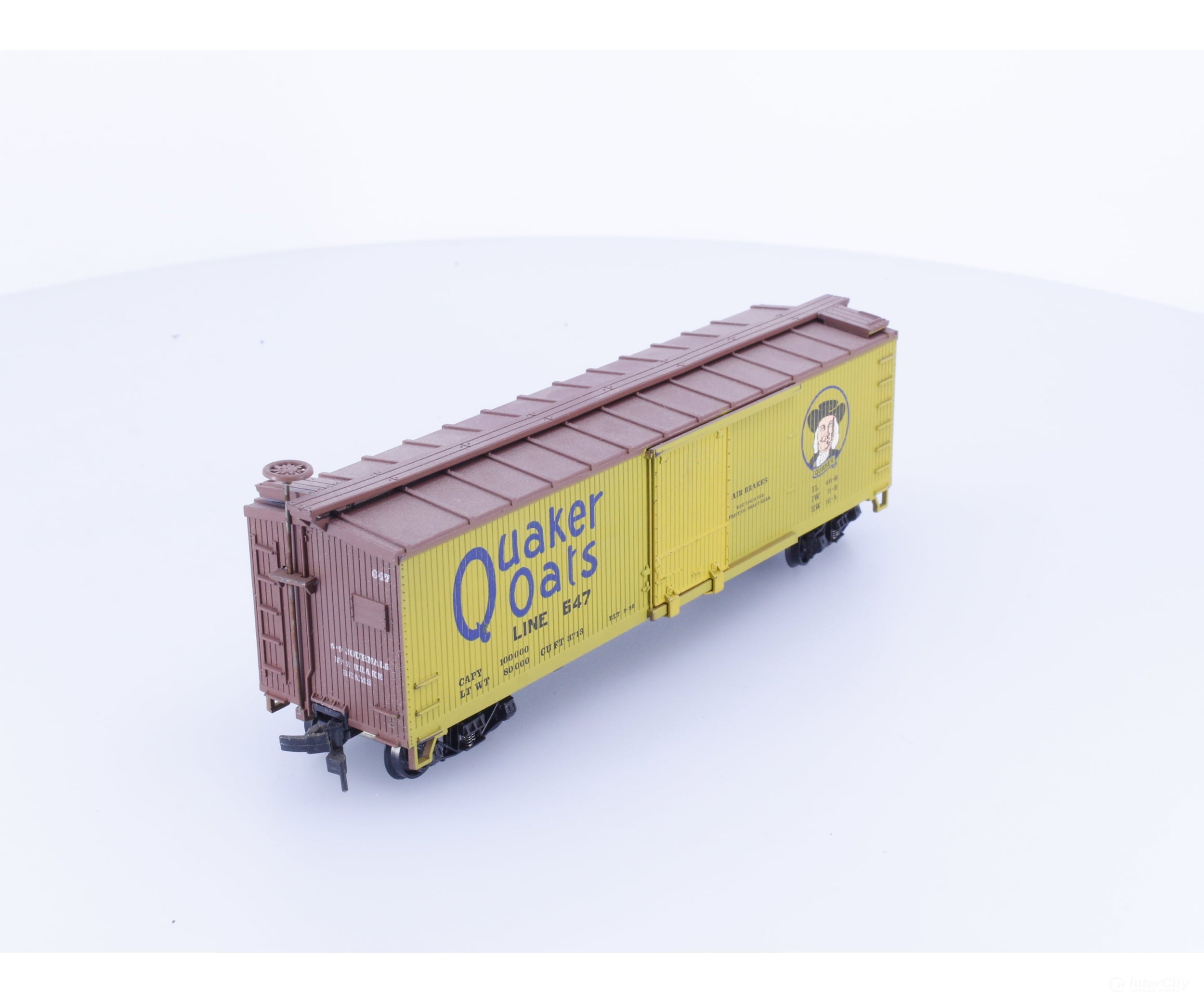 Train Miniature 8062 HO 40’ Wood Boxcar Quaker Oats (LINE) 647 - Freight Cars