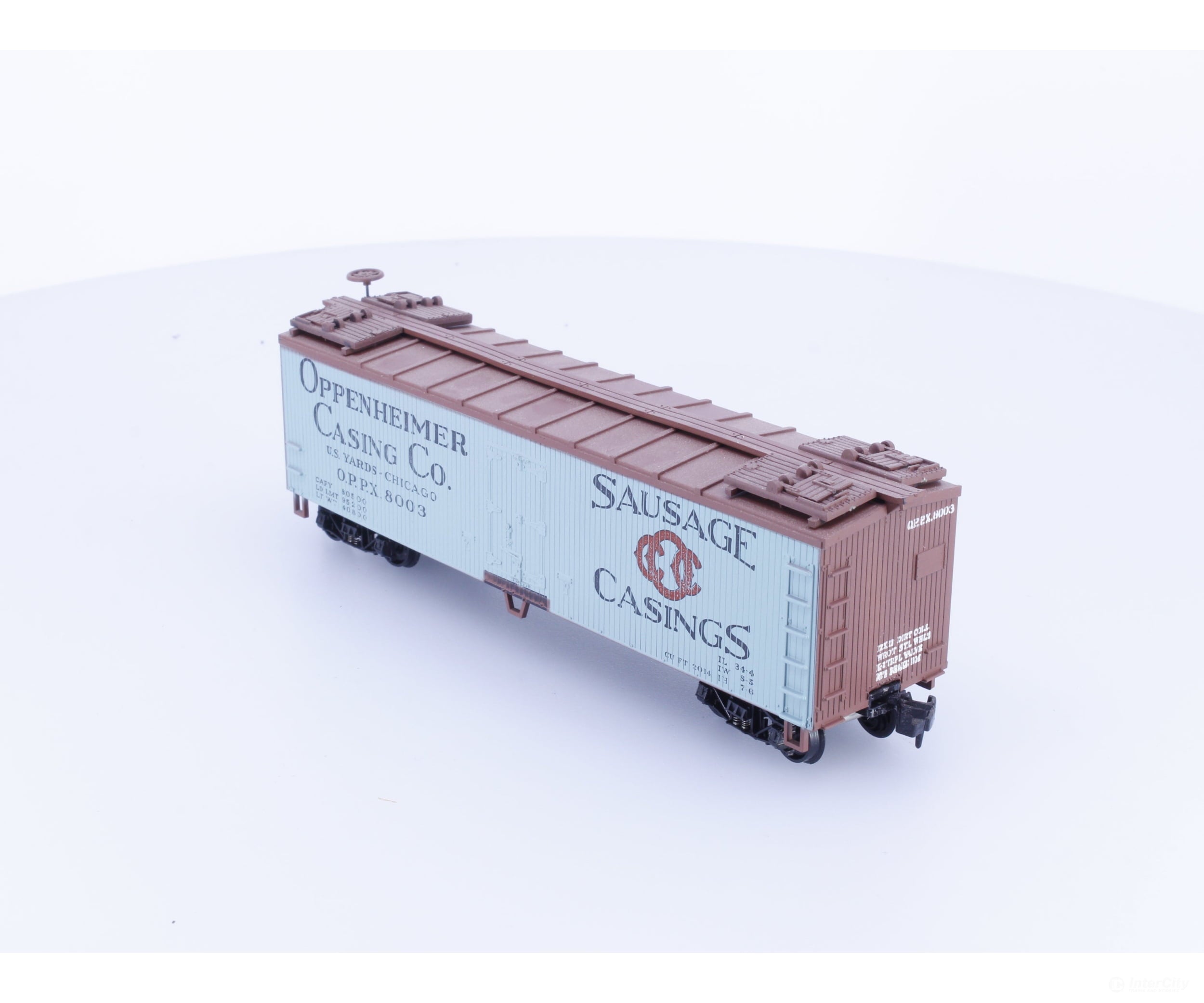 Train Miniature 8064 HO 40’ Single Door Boxcar Oppenheimer Casing Co (OPPX) 8003 - Freight Cars