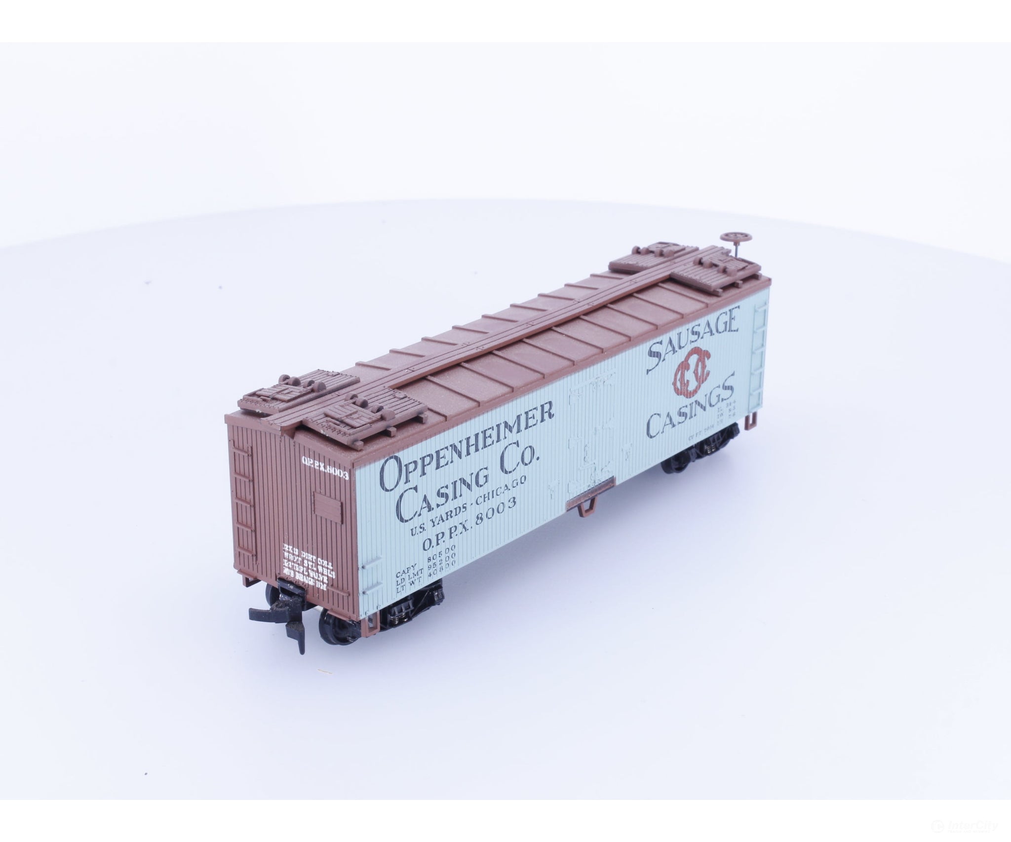 Train Miniature 8064 HO 40’ Single Door Boxcar Oppenheimer Casing Co (OPPX) 8003 - Freight Cars