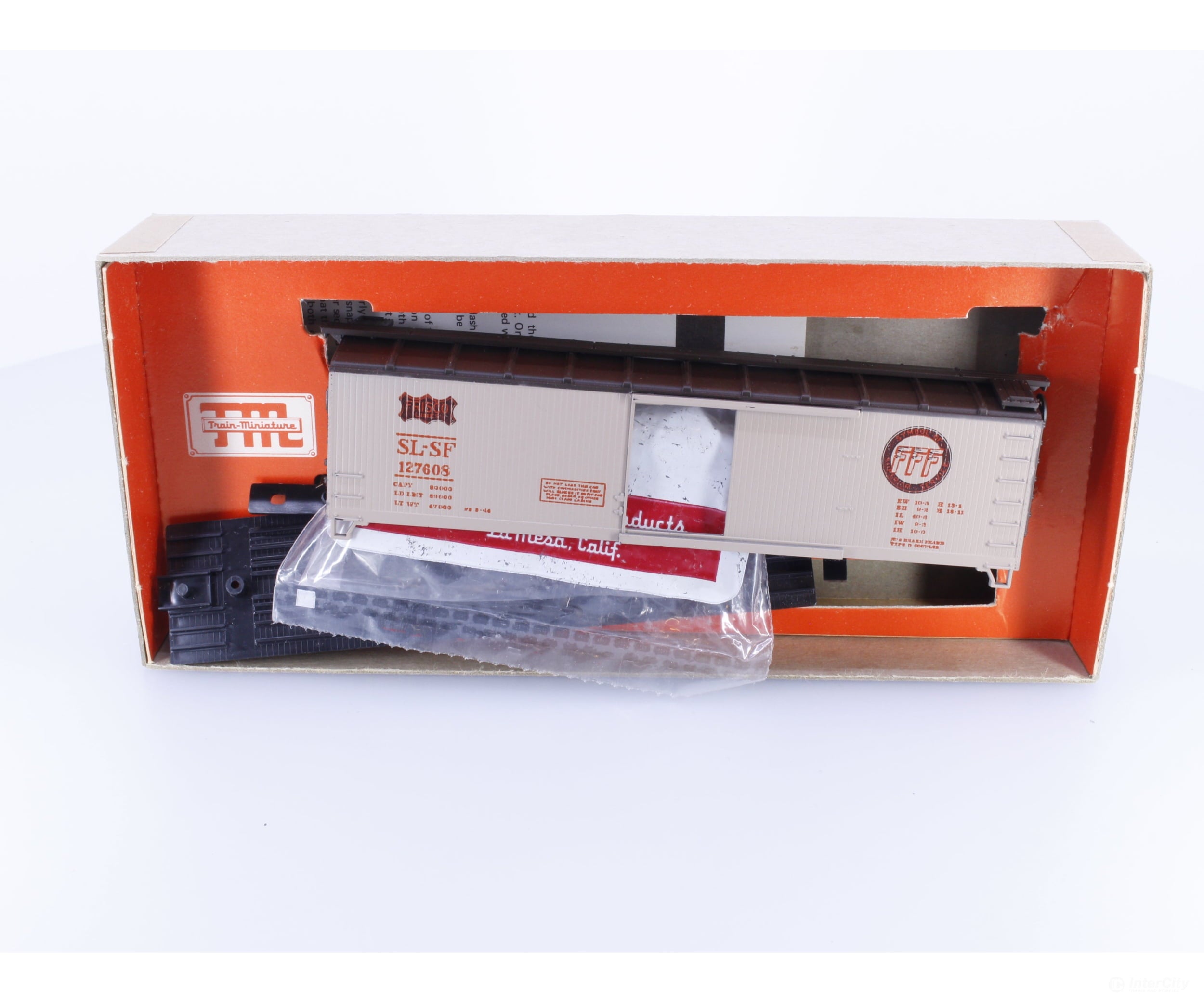 Train Miniature 8065 HO 40’ Single Door Boxcar Kit Frisco Fast Freight St Louis San Fransisco (SLSW) 127608 - Freight