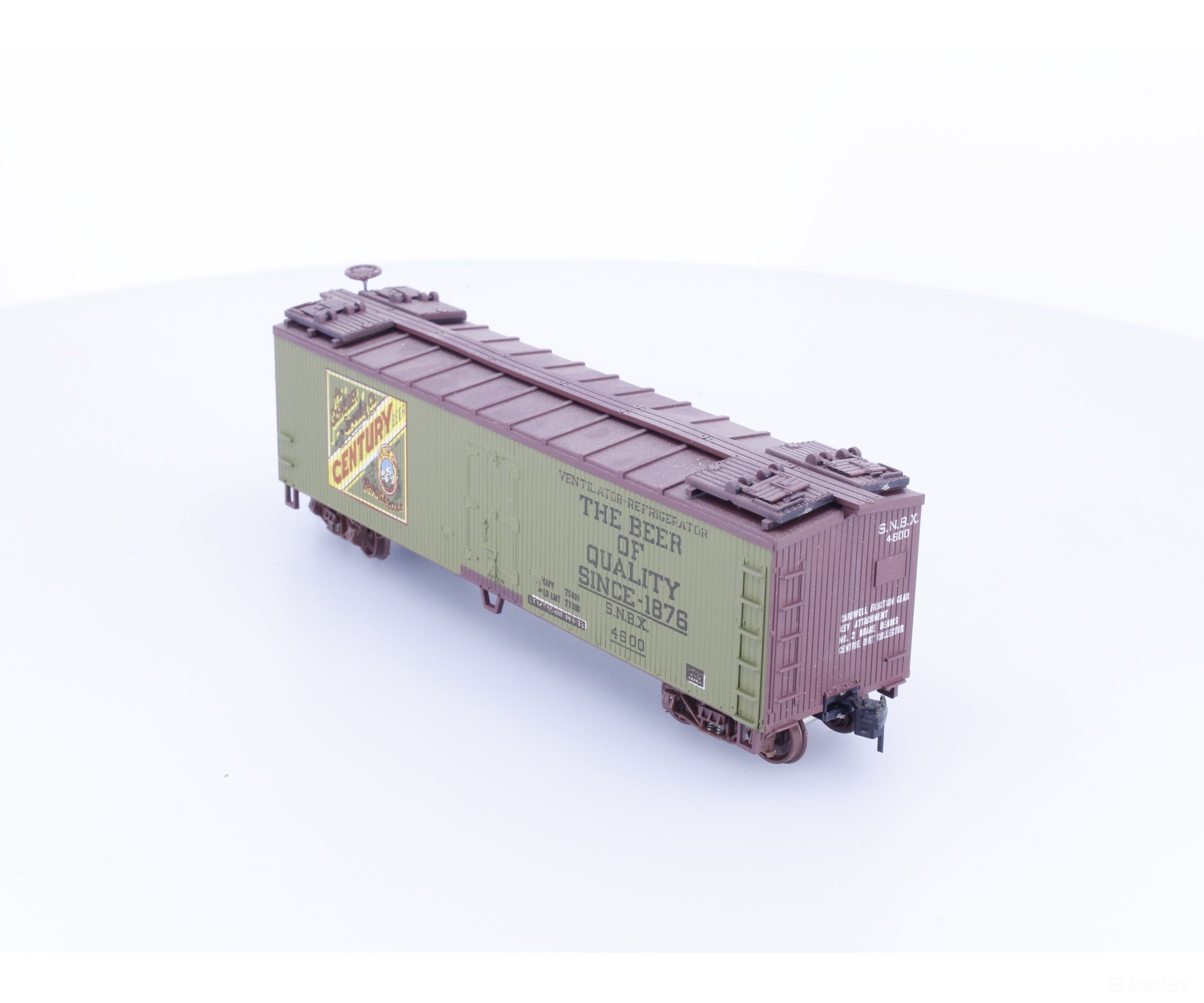 Train Miniature 8070 HO 40’ Single Door Boxcar Century Beer (SNBX) 4600 - Freight Cars