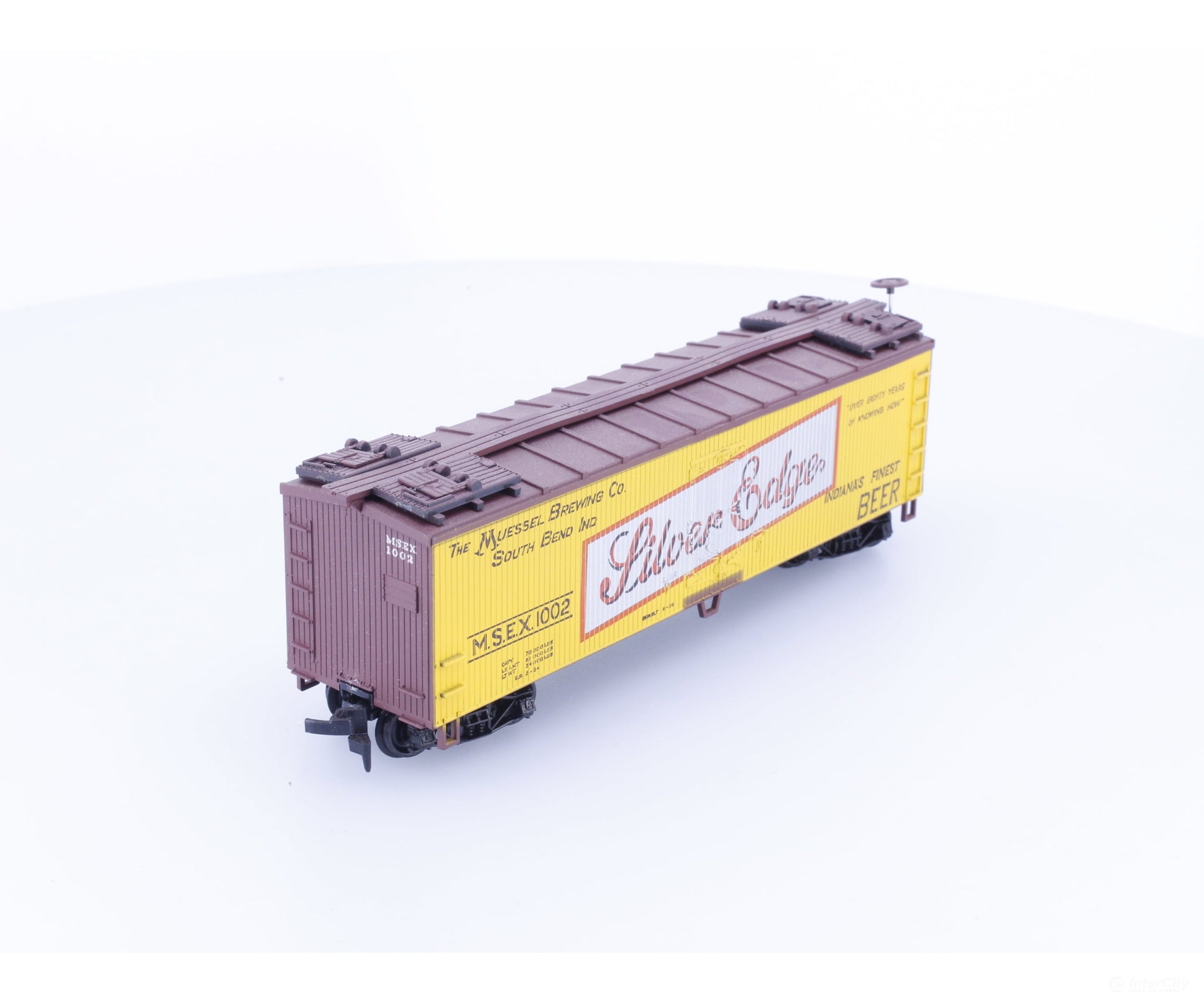 Train Miniature 8085 HO 40’ Single Door Boxcar Silver Edge Beer (MSEX) 1002 - Freight Cars