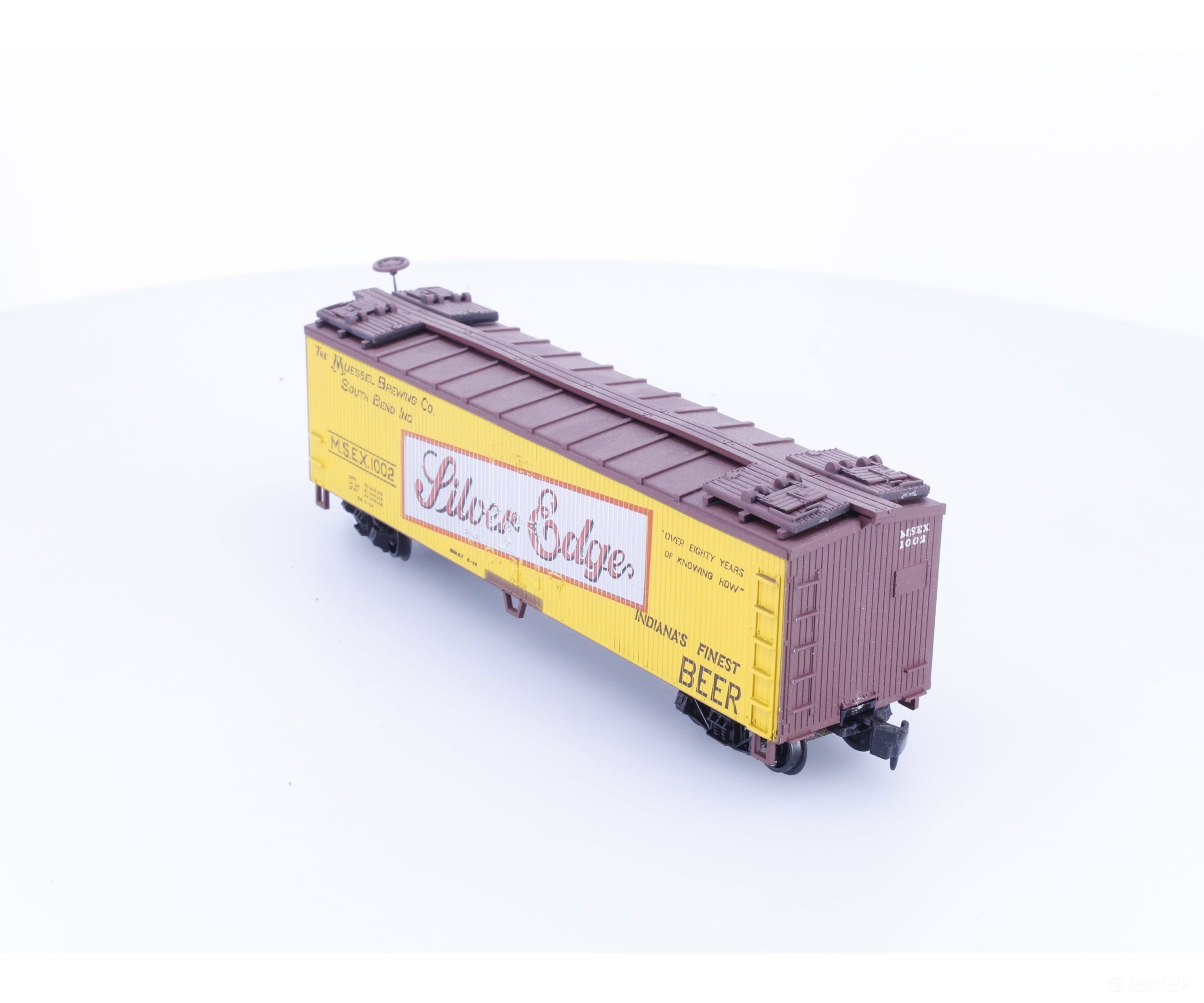 Train Miniature 8085 HO 40’ Single Door Boxcar Silver Edge Beer (MSEX) 1002 - Freight Cars