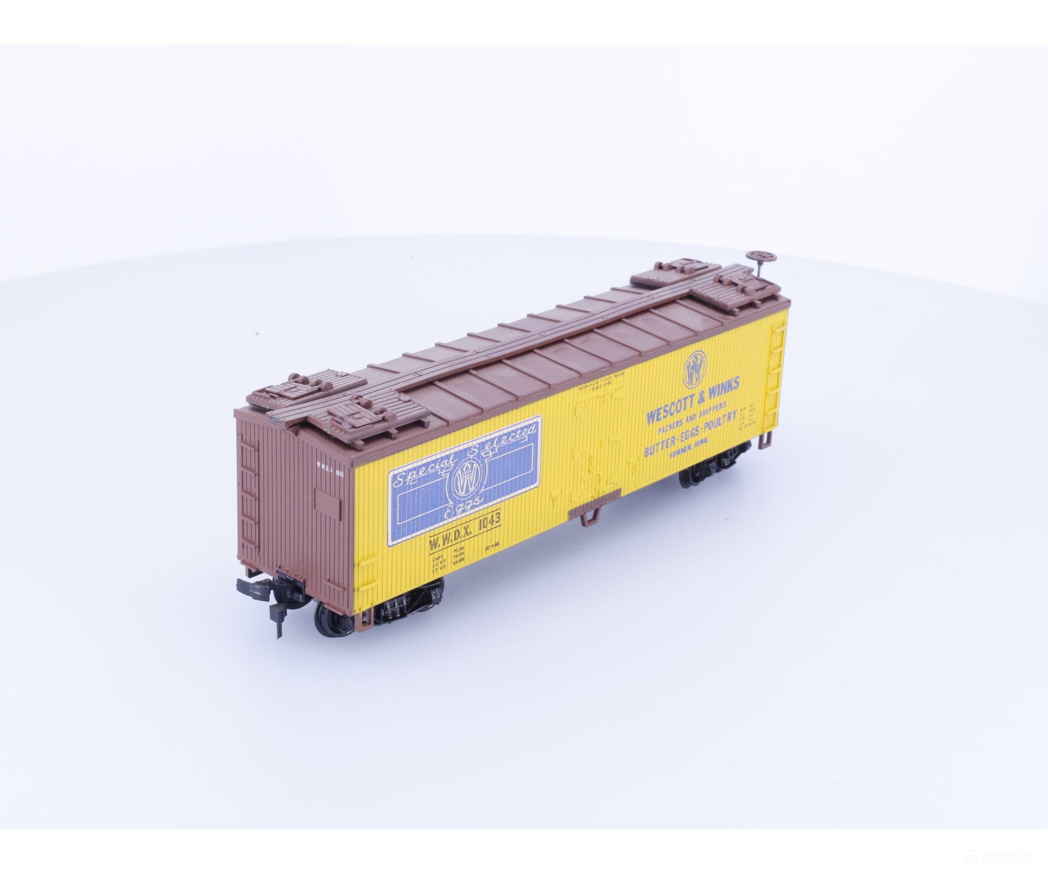 Train Miniature 8103 HO 40’ Single Door Boxcar Wescott & Winks (WWDX) 1043 - Freight Cars