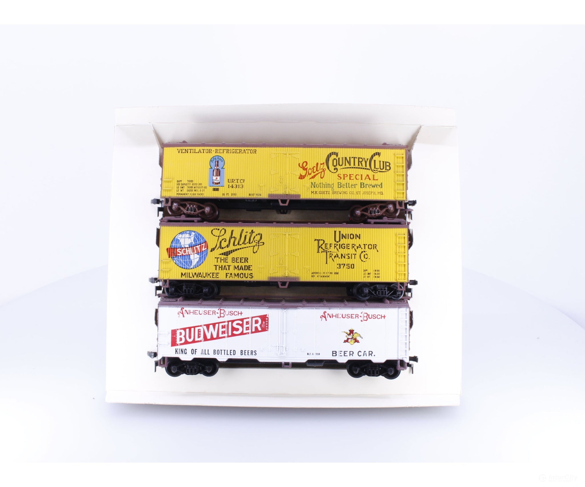 Train Miniature 8725 HO Billboard Nostalgia Beer Distributors VI Boxcar Set Schlitz Century Country Club 14313 3750