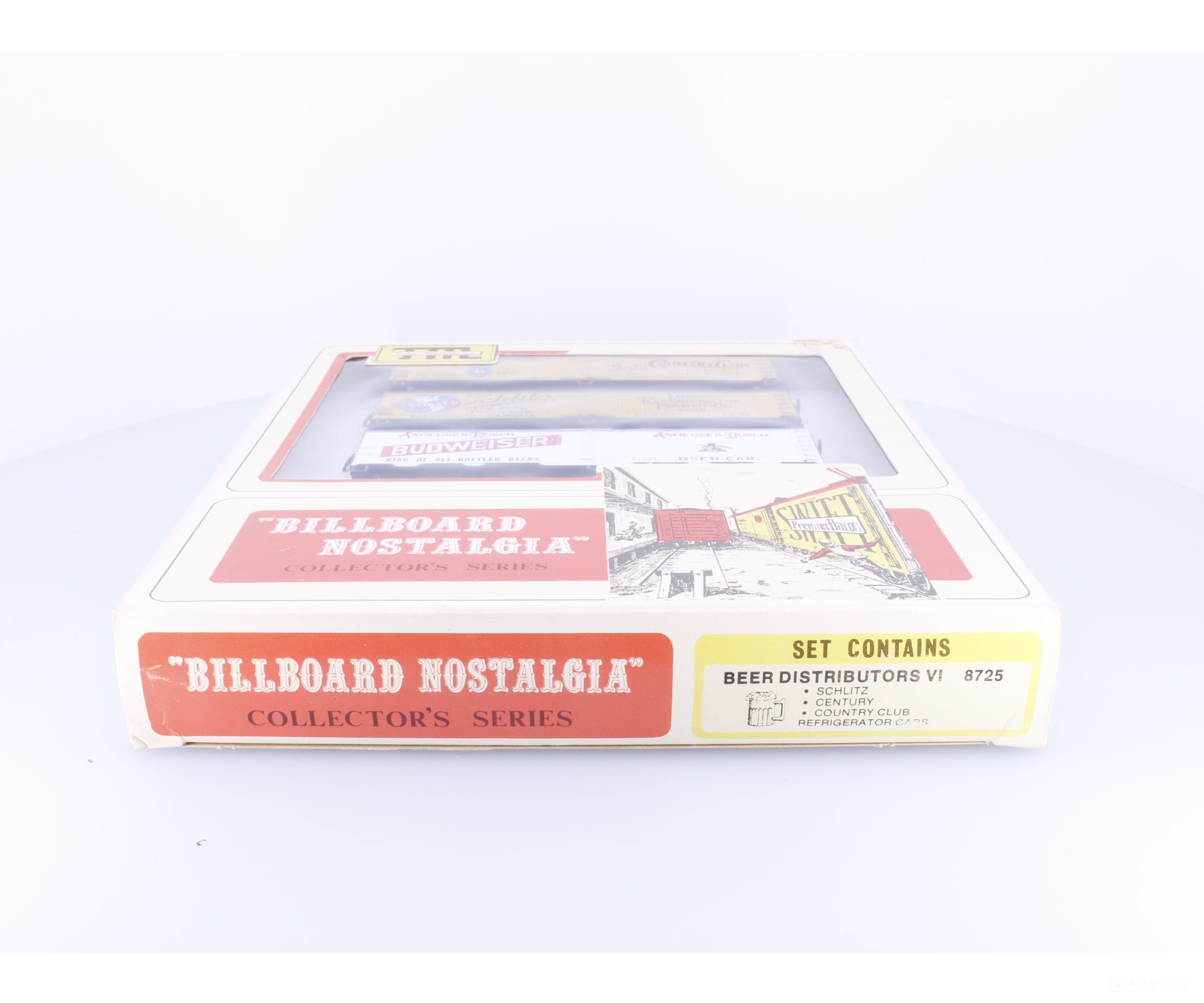 Train Miniature 8725 HO Billboard Nostalgia Beer Distributors VI Boxcar Set Schlitz Century Country Club 14313 3750