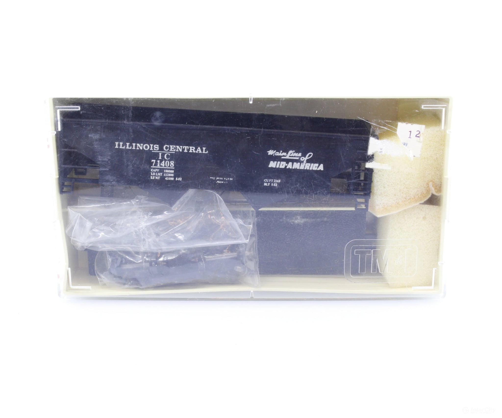 Train Miniature Ltd. 2953 HO 36’ Offset Hopper w/ Load Illinois Central (IC) 71408 Freight Cars