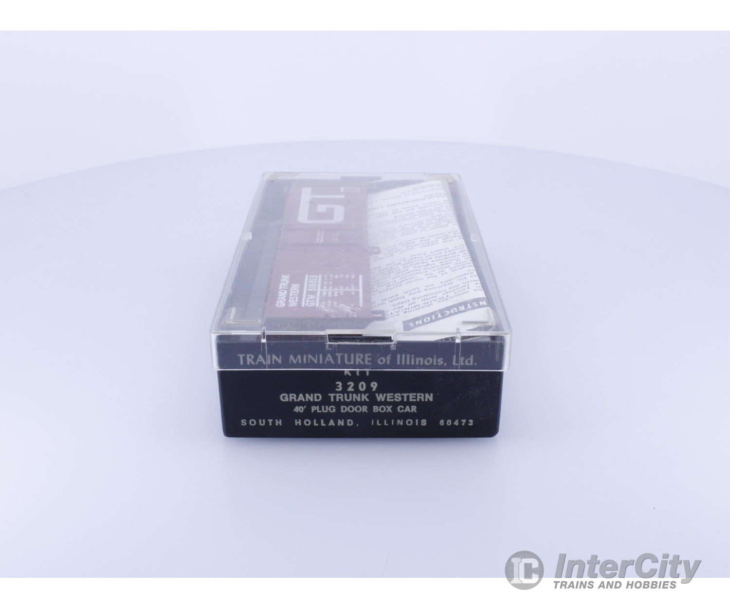 Train Miniature Ltd. 3209 HO 40’ Plug Door Box Kit Grand Trunk Western (GTW) 516025 Freight Cars