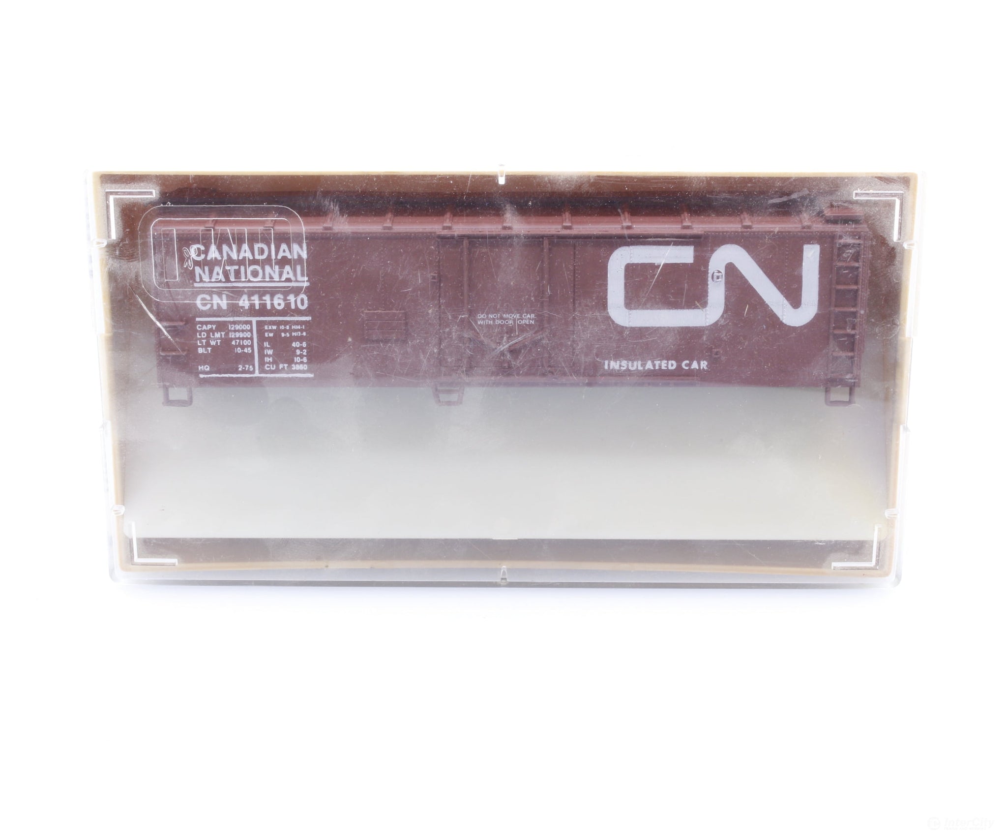 Train Miniature Ltd. 3213 HO 40’ Plug Door Box Car Canadian National (CN) 411610 Freight Cars
