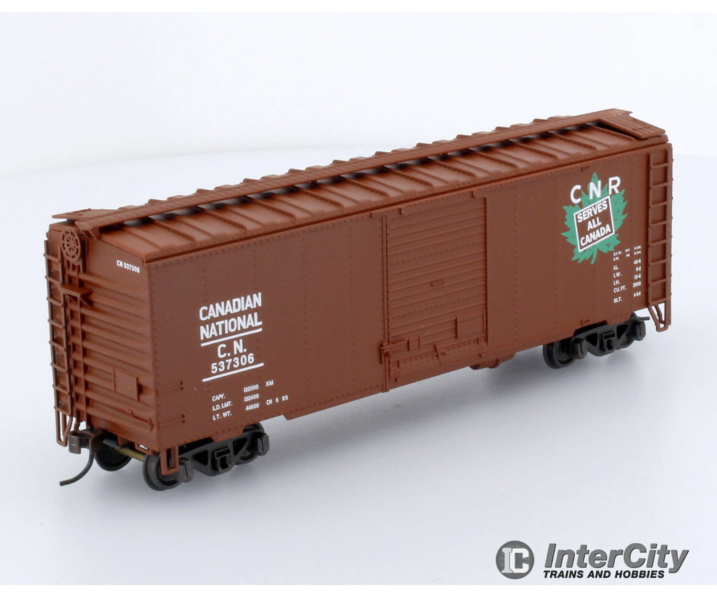 Trains Canada Ho Scale Cn Canadian National 40 Box Car Angled Maple Leaf Serves All Logo Freight