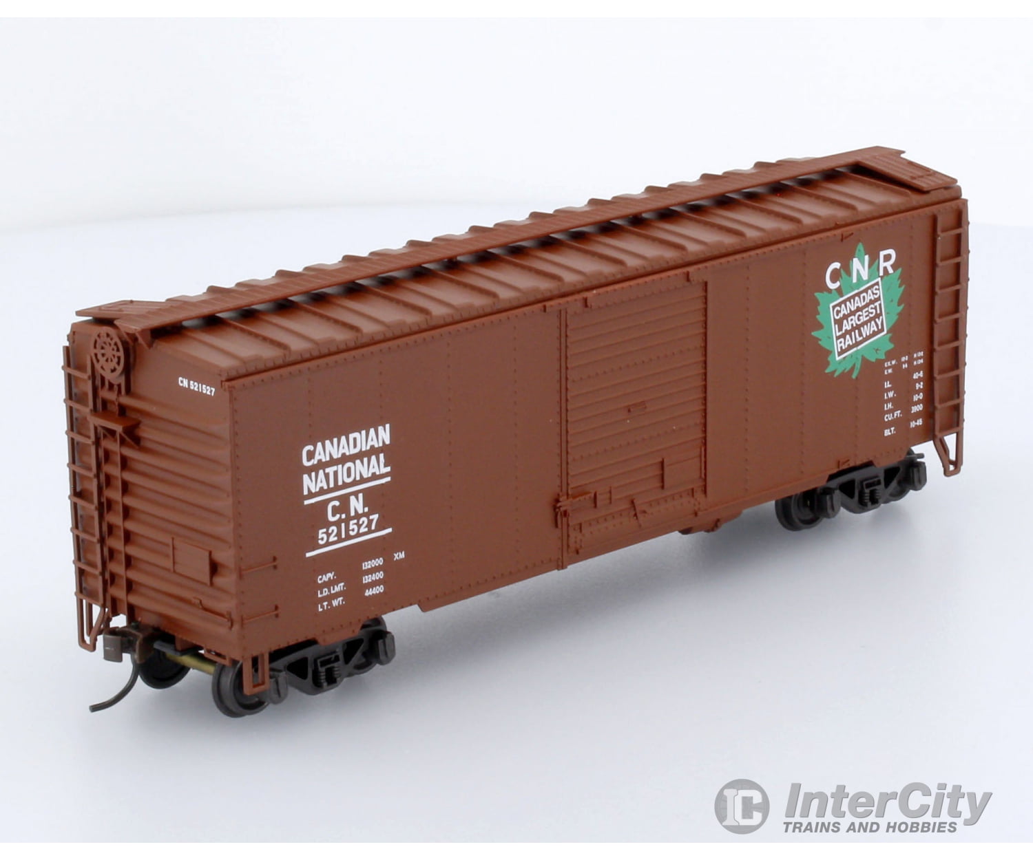 Trains Canada Ho Scale Cn Canadian National 40 Box Car Maple Leaf Canadas Largest Railway Angled