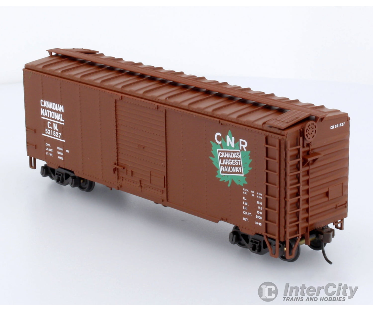 Trains Canada Ho Scale Cn Canadian National 40 Box Car Maple Leaf Canadas Largest Railway Angled