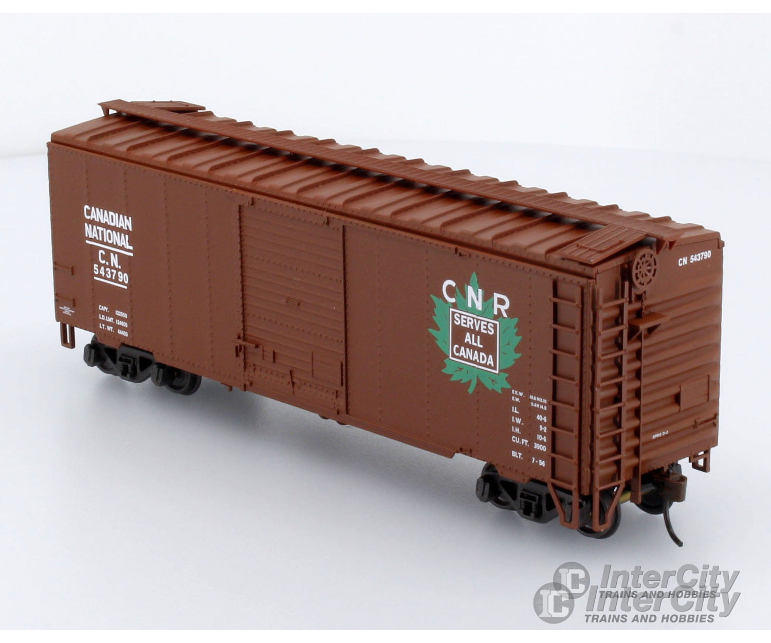 Trains Canada Ho Scale Cn Canadian National 40 Box Car With Maple Leaf Serves All Logo Freight Cars