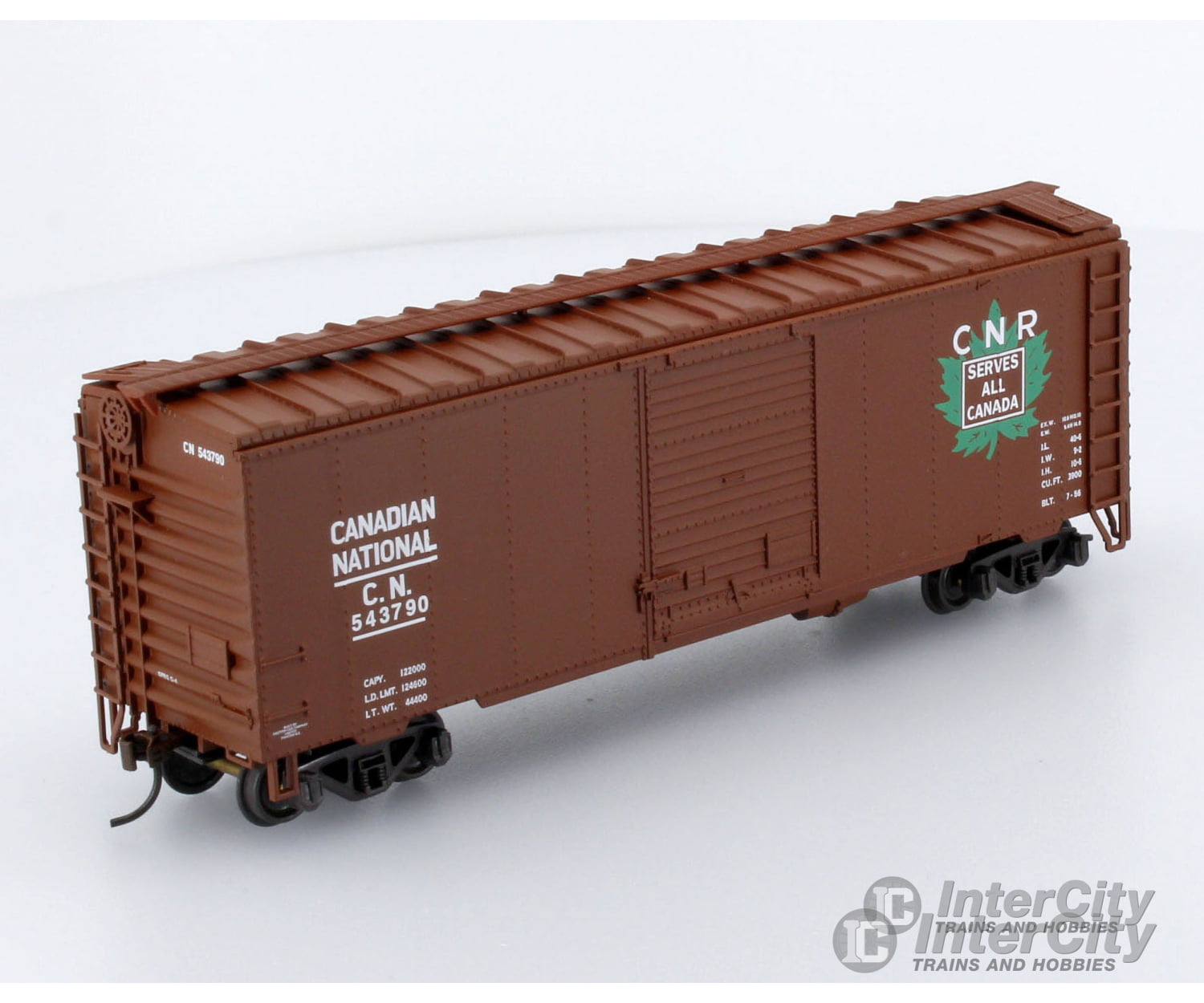 Trains Canada Ho Scale Cn Canadian National 40 Box Car With Maple Leaf Serves All Logo Freight Cars