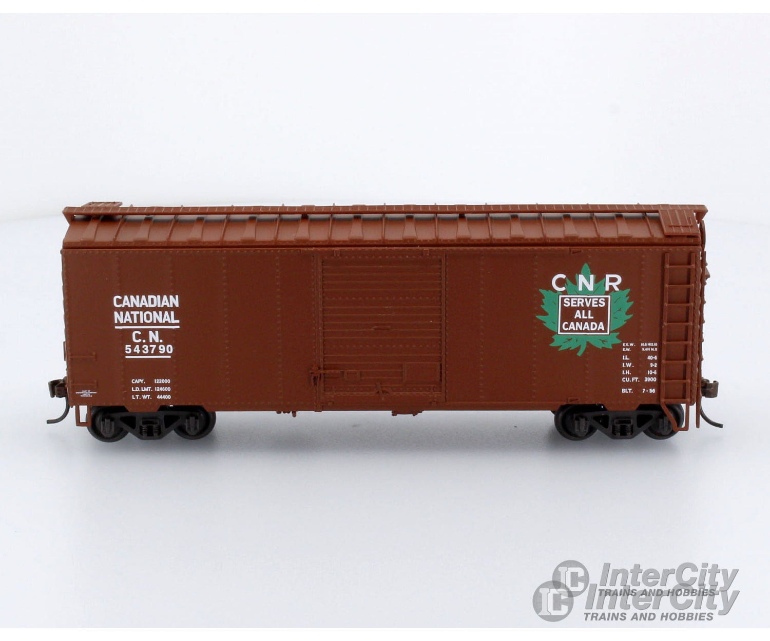 Trains Canada Ho Scale Cn Canadian National 40 Box Car With Maple Leaf Serves All Logo Freight Cars