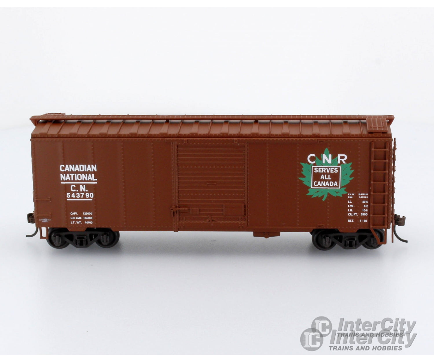 Trains Canada Ho Scale Cn Canadian National 40 Box Car With Maple Leaf Serves All Logo Freight Cars