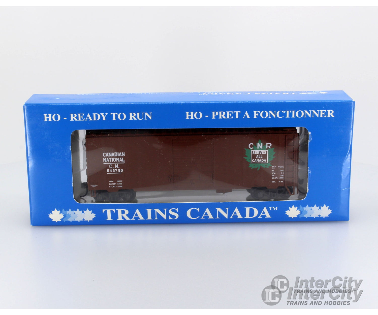 Trains Canada Ho Scale Cn Canadian National 40 Box Car With Maple Leaf Serves All Logo Freight Cars