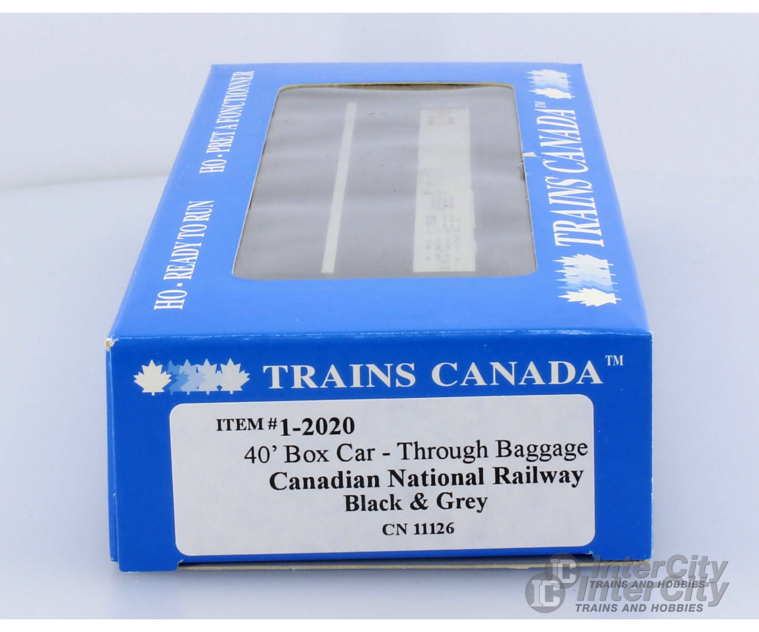 Trains Canada HO Scale CN Canadian National 40' Through Baggage Car Black/Grey Wet Noodle Logo - Default Title (CH-TRCA-12020-105)