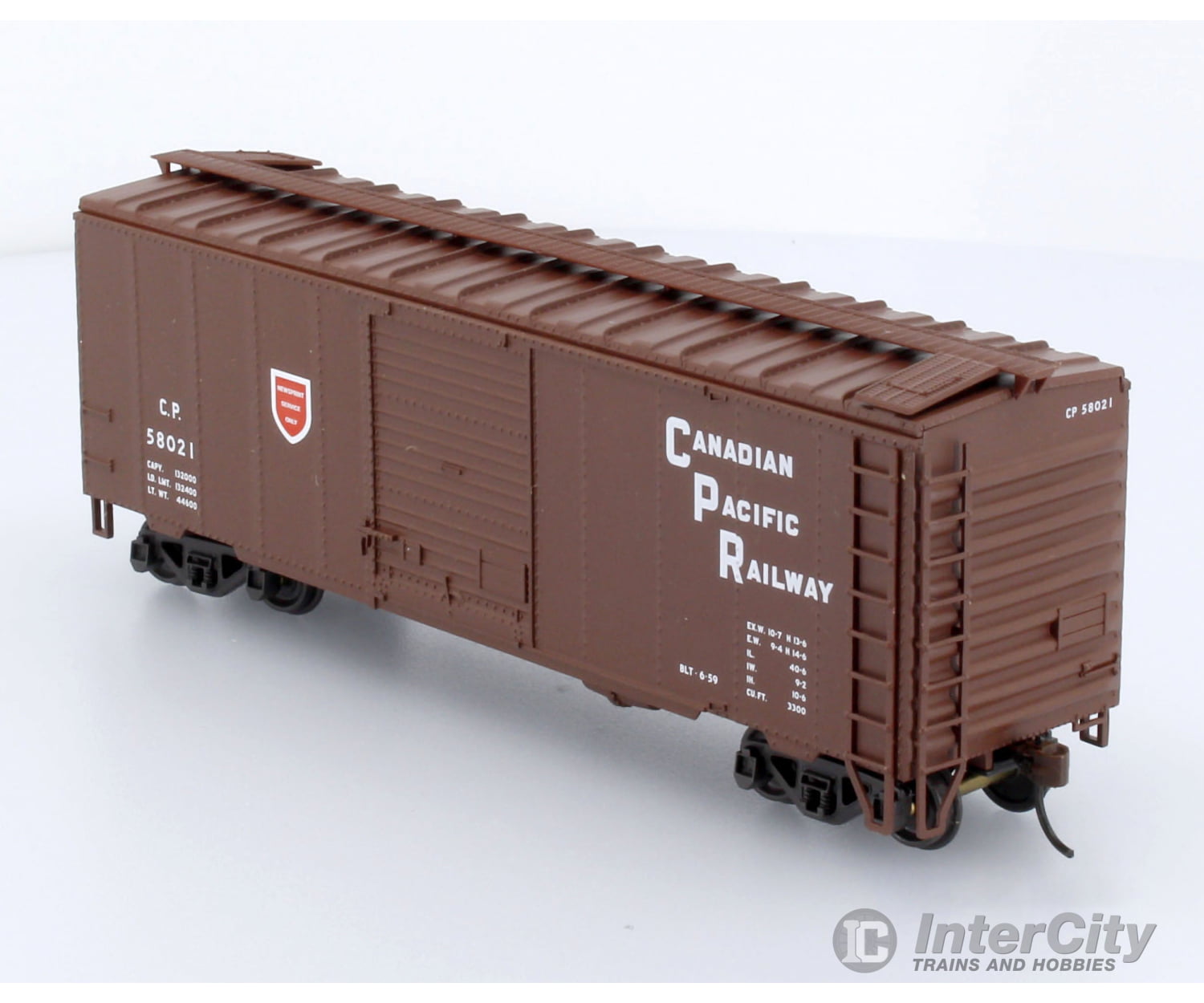 Trains Canada Ho Scale Cp Canadian Pacific 40 Newsprint Box Car Block Lettering Freight Cars
