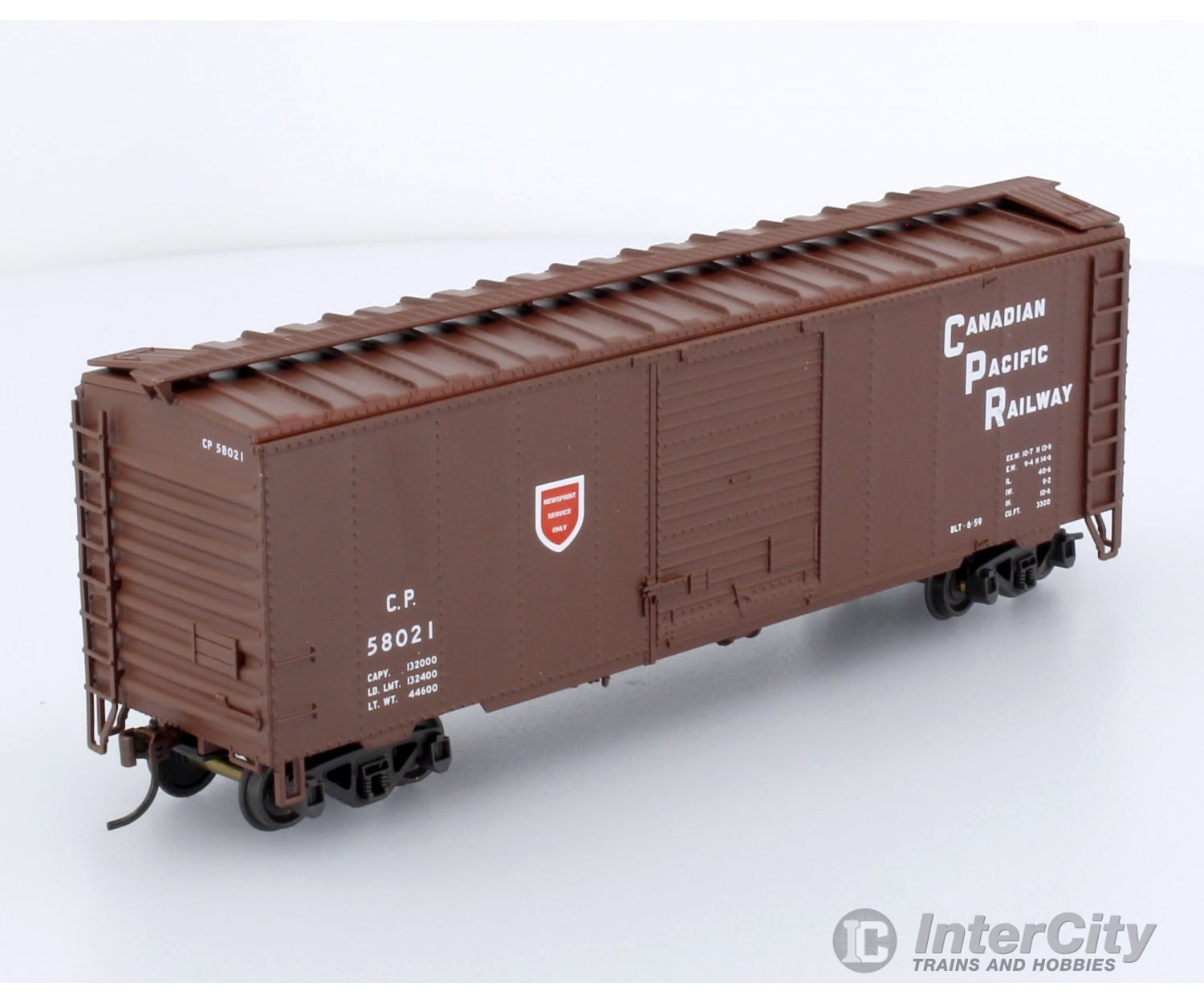 Trains Canada Ho Scale Cp Canadian Pacific 40 Newsprint Box Car Block Lettering Freight Cars