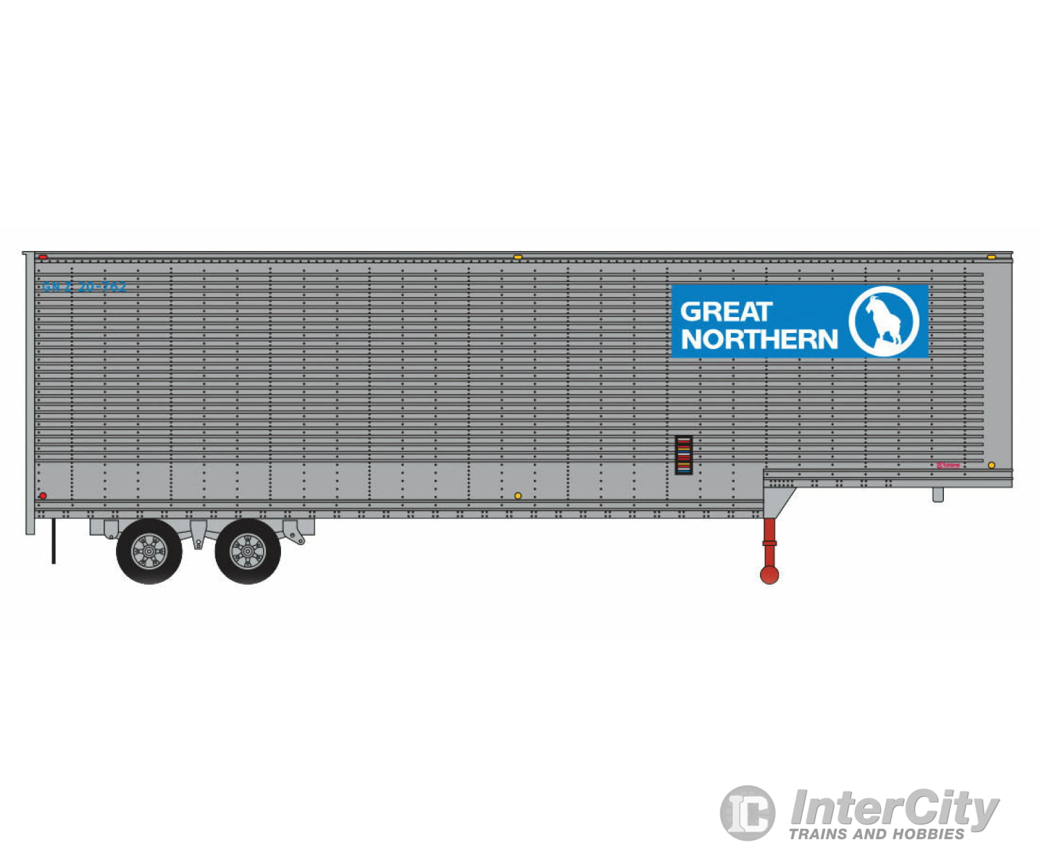 Trainworx Inc Ho 8030201 40’ Hi-Cube Drop-Frame Corrugated-Side Van Semi Trailer - Assembled --